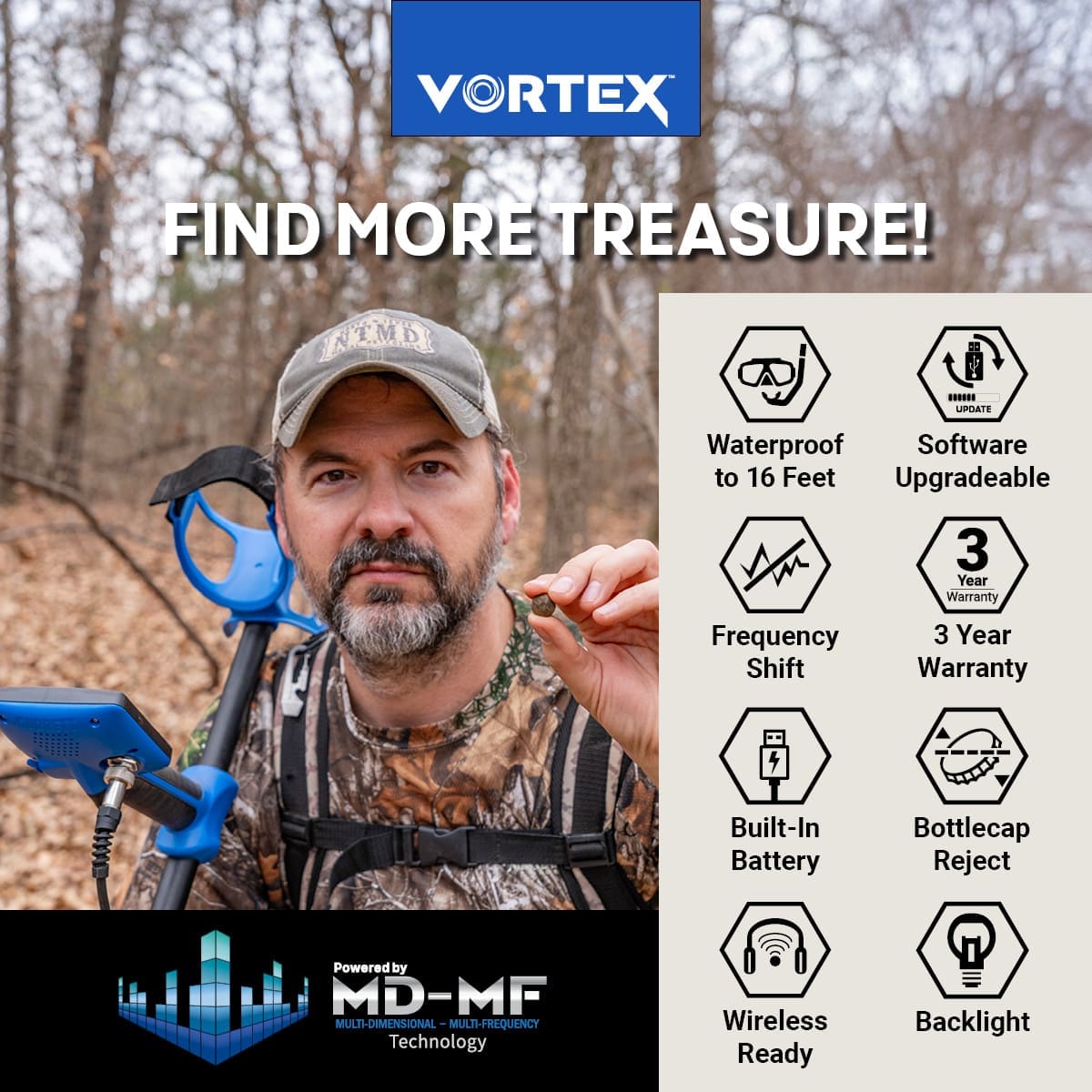 Kayseri Garrett Vortex VX7 Dedektör - Vortex VX7, sahil, park ve tarla arasında geçiş yapan kullanıcı için dengeli güç noktasıdır.