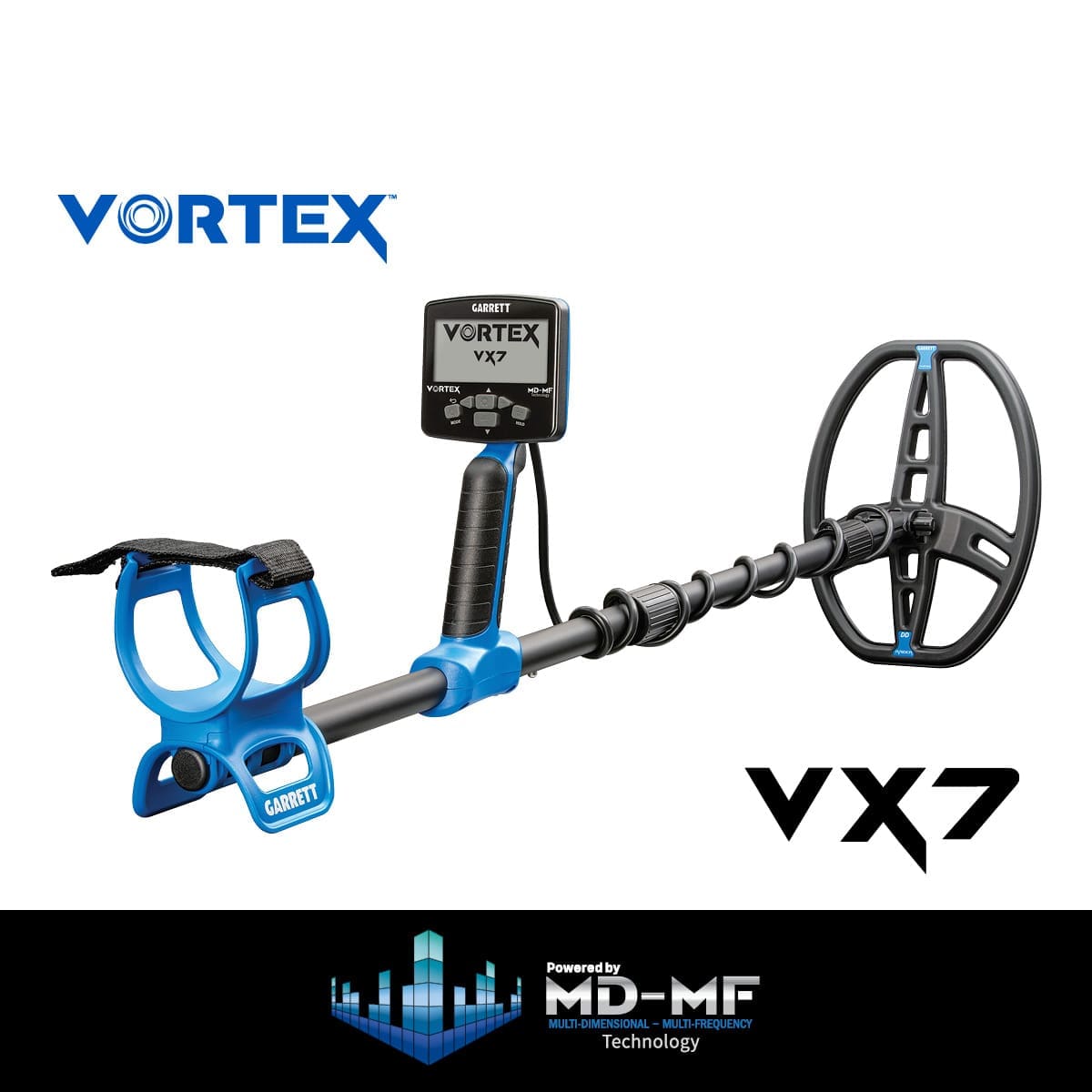 Kayseri Garrett Vortex VX7 Dedektör - Katlanabilir gövde, taşıma ve araç içinde saklama tarafında Vortex ailesinin pratik avantajıdır.